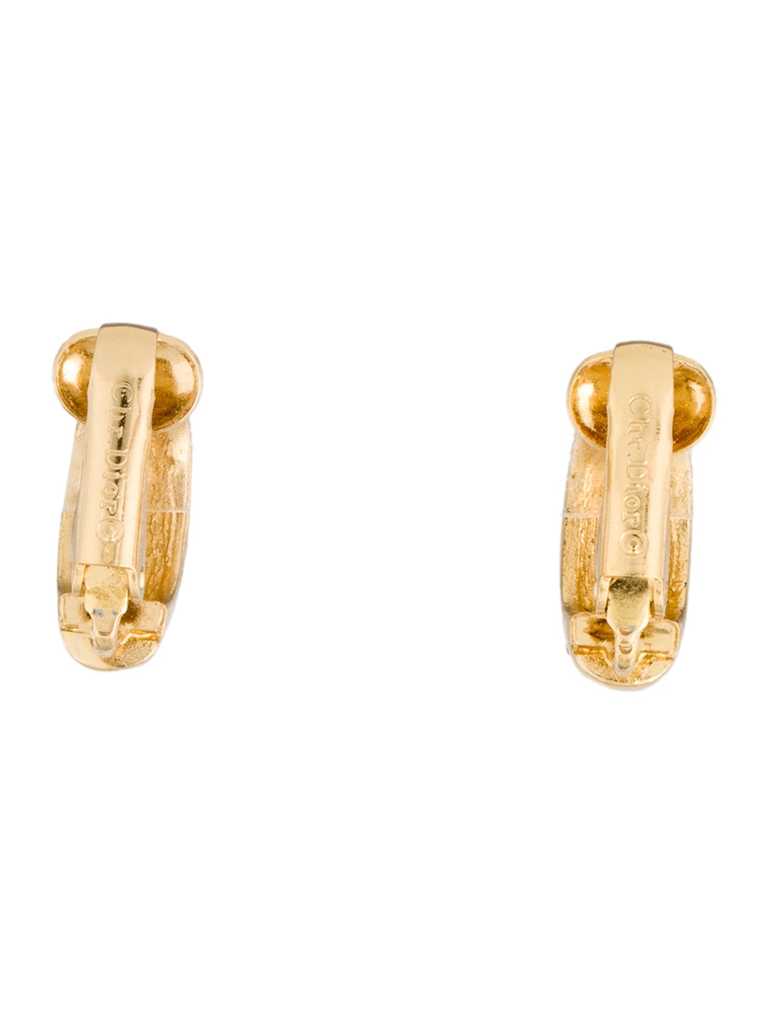 Christian Dior Vintage Crystal Hoop Earrings